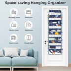 Clastyle Blue Space Over The Door Organizer Storage Planet Rocket 5 Shelves Closet Nursery Hanging Shelves Clothes Diaper Stu