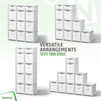 Cube Storage Organizer with Storage Bins Included - The Perfect Closet Organizers and Storage Solution. Includes 12 Storage C