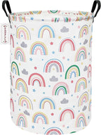 QUEENLALA Large Storage Basket,Laundry Hamper/Bathroom/Home Decor/Collapsible Round Storage Bin,Boys and Girls Hamper/Boxes/C