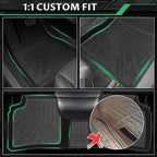 Floor Mats for Toyota Prius 2004-2009, Custom Fit TPE All Weather Protection Floor Liners, Prius c & Prius v Non-Slip Waterproof Trunk Mat, Car Accessories for 2nd Gen Prius