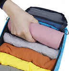 4-PACK Blue Organizer Cubes - Pack Luggage, Suitcase and Carry On Cubes
