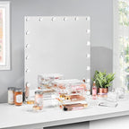 Sorbus Clear Makeup Organizer Display - Stylish Organization and Storage Case for Cosmetics, Jewelry & Hair Accessories - Spa