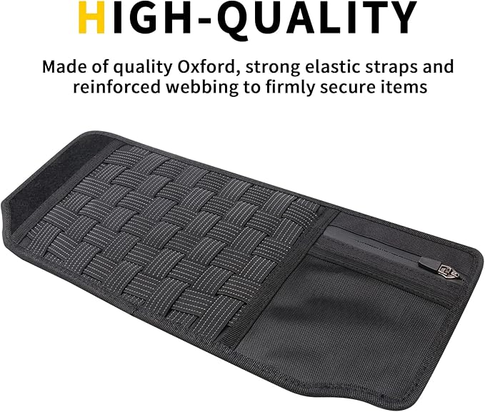 Tactical Sun Visor Organizer Visor Storage Compatible with 2021 2022 2023 2024 2025 2026 Ford Bronco 2/4 Door Accessories Car Sun Visor Sunglasses Holder Webbing Molle Panel, Driver+Passenger