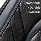 Coverado Car Seat Covers Front Seats, 2 Pack Waterproof Leather Seat Covers for Cars, Luxury Car Seat Protector, Anti-Slip De
