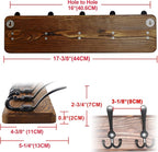 Dseap Coat Rack Wall Mounted - 24" Long 6 Tri Hooks, Heavy Duty Wooden Wall Coat Hanger Coat Hook for Clothes Hat Jacket Clot