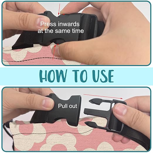 Car Garbage Bag Vintage Pink Groovy Flowers Drawstring Car Trash Bag Hanging for Back Seat with Adjustable Buckle Canvas Vehicle Trash Can Easy-to-Install