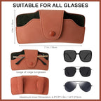 Car Sunglasses Holder for Car Visor Vegan Leather Auto Eyeglass Case with Clip Automotive Interior Visor Accessories