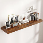 Floating Shelves for Wall, 48 Inch Wide x 12 Inch Deep Floating Shelves, Long Wood Floating Wall Shelf Shelves for Living Roo