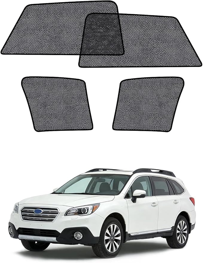 Car Window Shades for Subaru Outback(2014-2021), 4-Pack Rear Window Sun Shades for Baby – Breathable Mesh, UV & Heat Blocker, Privacy Protection for Camping, Travel, Sleep & Nursing