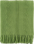 BATTILO HOME Moss Green Throw Blanket for Couch, Spring Decorative Green Blankets for Sofa, Spring Throw Blanket, 50"x60"
