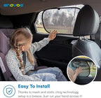 Enovoe Car Window Shades for Baby (2 Pack) - 21x14 Inches Sun Shade Blocker, Cling - Glare Shield and UV Rays Protection for Your Child - Side Windows Screens for SUV- Mesh Window Shades for car Baby