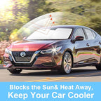 Front Windshield Sun Shade Foldable Car Front Window Sun Shade Windshield Shade Custom Fit for 2020-2025 2026 Nissan Sentra Block UV Rays Accessories Heat Keep Cooler