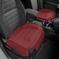 Motor Trend Faux Leather Front Seat Cover for Cars - Set of 2 Burgundy Front Car Seat Covers for SUV & Truck with Storage Poc
