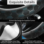 PU Leather Steering Wheel Cover 14.5-15 Inch