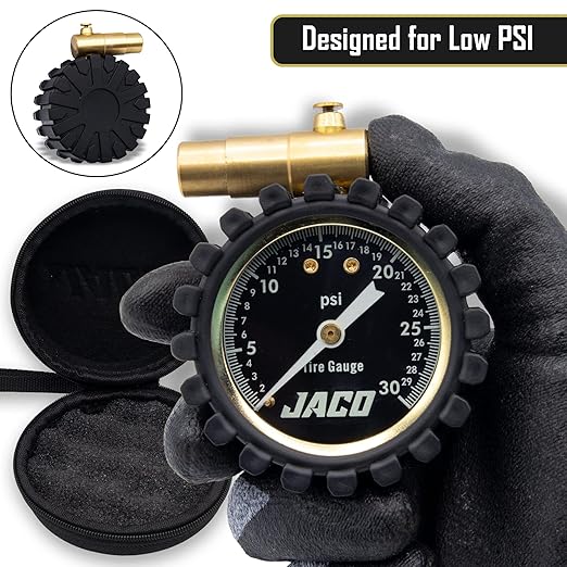 JACO FTX-30 Low Pressure Presta Tire Gauge for Bikes (Max 30 PSI) | Fatbike & MTB Series