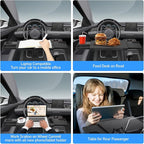 Large Car Steering Wheel Tray Back Seat Headrest Steering Wheel with Phone Holder Desk Food Table for Eating Food Drink and