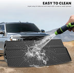 LASFIT Cargo Mat for Ford Expedition 8 Seats Standard 2021-2024(Not Fit 7 Seats Max) Backrest Liner, Custom Fit All Weather Protector Split Design Easy Installation Trunk with Seatback Mat,4 pcs Black