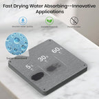 Toothbrush Holders with Quick Drying Mat—Black DiatomiteToothbrush and Toothpaste Holder for Bathroom—3 Slots Openwork Design
