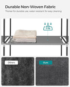 SONGMICS Portable Closet, Wardrobe Closet Organizer with Cover, 3 Hanging Rods and Shelves, 4 Side Pockets, 51.2 x 17.7 x 65.