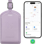 Luggage Tags Built-in Anti-Loss Tracker, Luxury Leather Luggage Tags for Suitcase, Travel Bags, Backpacks, Travel Organizer f