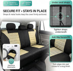 FH Group Automotive Car Seat Covers Rear Set Premium 3D Air Mesh Seat Covers, Airbag Compatible and Split Bench Cover Univers