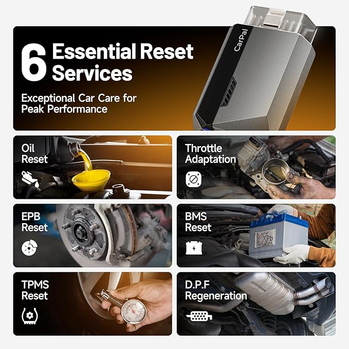 TOPDON Carpal OBD2 Scanner Bluetooth - Scanner for Car, AI-Assisted All System Diagnostic Tool for iOS & Android, Vehicle