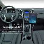 Macally Car Seat Rail Mount - Super Secure Tablet and Phone Holder for Car, Truck, and Any Vehicle - Adjustable Gooseneck iPad Mount - Works With All iPad, iPhone, Tablets