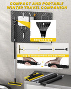 helloleiboo 2025 Extra Long 55.7" Ice Scrapers for Car Windshield Multi-Functional Detachable Car Ice Scraper with Foam Grip and 270° Pivoting Brush Head Snow Brush for SUV Truck Auto(Yellow)