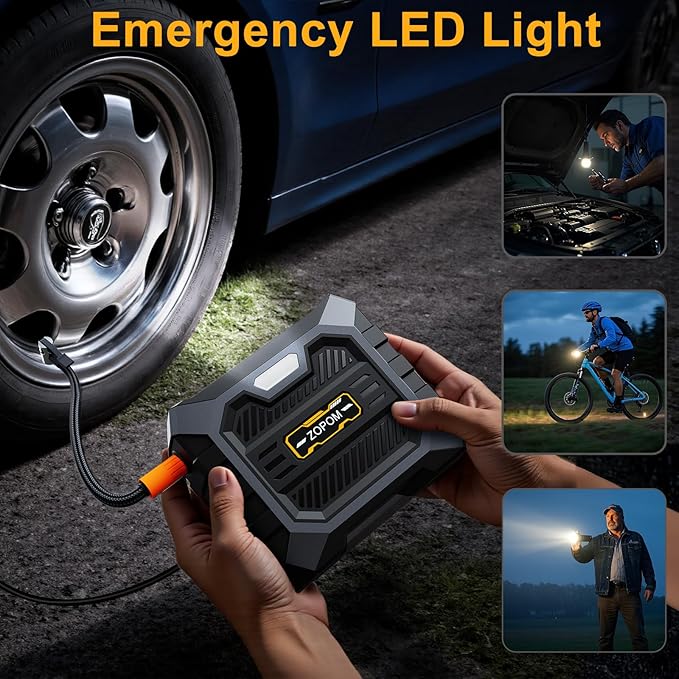 Tire Inflator Portable Air Compressor DC 12V Air Compressor Portable with Digital Pressure Gauge Air Pump for Car Tires - Car Accessories Bike, Motor