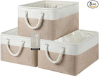 Large Storage Baskets- 15.7x11.8x8.26 inch Storage Bins for Shelves and Closet Organizing, Foldable Fabric Bin for Home Organ