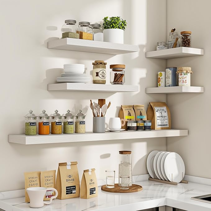 36 Inch Floating Shelves, 36"x9.25"x1.5" Inch Deep Floating Shelves for Wall, Wooden Shelves for Bathroom, Bedroom, Living Ro