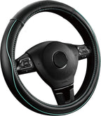 Skechers Memory Foam Steering Wheel Cover,Piping Microfiber Leather Steering Wheel Cover Sporty Universal Fit 14" 1/2-15" Car