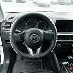 Treat People with Kindness Car Leather Steering Wheel Cover - 15-inch Universal Microfiber- Soft & Breathable & Silicone Anti