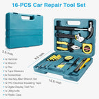Vetoos Car Roadside Emergency Kit with Jumper Cables, Auto Vehicle Safety Road Side Assistance Kits, Winter Car Kit Essential