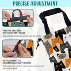 Car Trash Bag Cute Cartoon Cats Leak-Proof Waterproof Car Garbage Bag with Drawstring Foldable Canvas Trash Bin with Adjustable Buckle for Car Accessories, Travelling, Camping