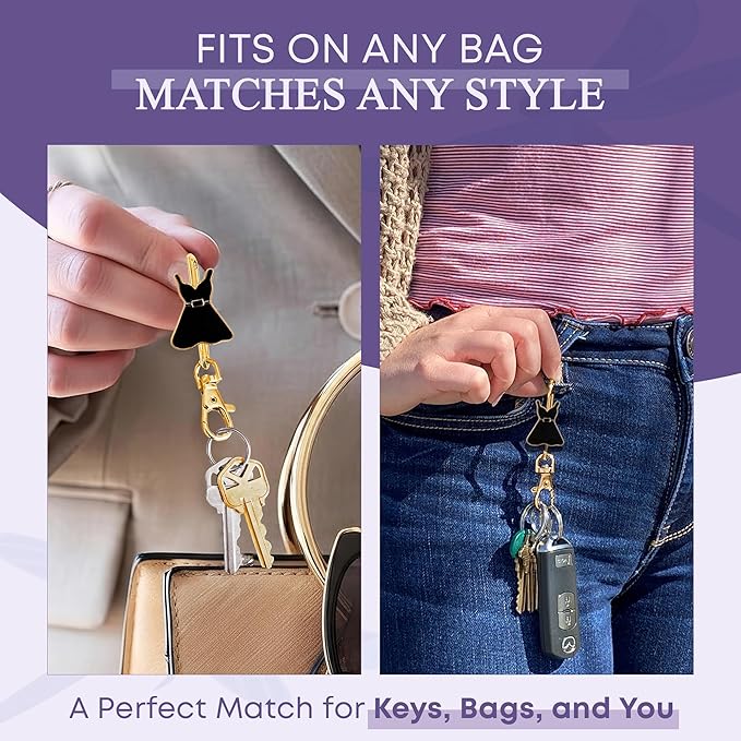 Women’s Bag Charm Key Finder, Car Keychain Hook, Cute Purse Organizer & Tote Bag Accessories, Gifts for Mom - Original