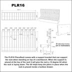 PLR16 Red Pliers Rack mounts on your peg board, or fits in your toolbox drawer. Plier storage for Regular & smaller pliers. H