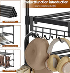 10 Tier Shoe Rack, Tall Shoe Rack for Entryway, Shoe Organizer for Closet, Shoe Storage for Front Door Entrance & Entryway, L