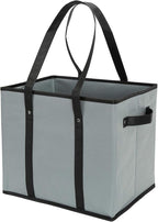 Foraineam Reusable Grocery Bags Set Durable Heavy Duty Tote Bag Collapsible Grocery Shopping Box Bag with Reinforced Bottom