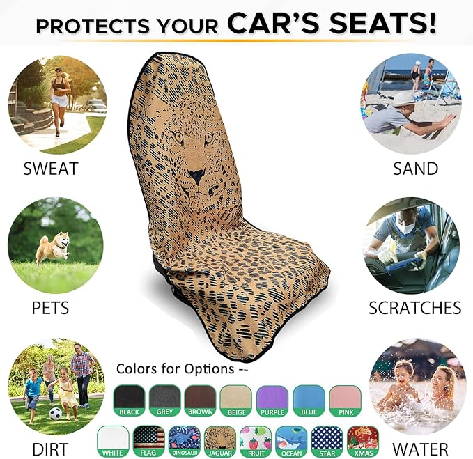 Waterproof Sweating Car Seat Cover for Post Gym Workout, Running, Swimming, Beach and Hiking, Universal Fit Non-Slip Bucket S