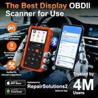 OBD2 Wireless Scanner Diagnostic Tool, Check Engine Car Code Reader 96000+ DTC Scanner with Reset for iOS & Android, Mode 6,
