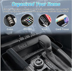 Center Console Organizer Compatible with 2023-2026 Chevy Colorado/2023-2026 GMC Canyon, Armrest Storage Box＆Gear Shift Organizer Tray Interior Truck Accessories