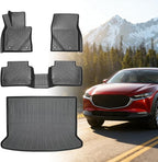 Floor Mats for Mazda CX30 2020 2021 2022 2023 2024 2025 2026, ONLY for AWD, TPE CX30 Floor Mats 1st & 2nd Row & Cargo Liner, Waterproof Summer Winter Non-Slip Floor Liners Car Accessories