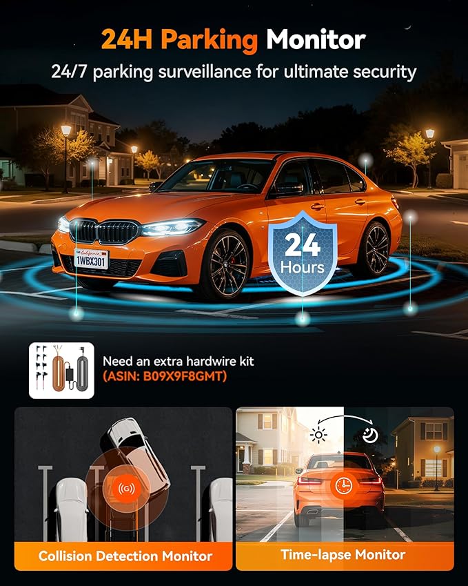 WOLFBOX X3 2.5K 1440P 60FPS Dash Camera, STARVIS 2 IMX675 with ADAS, 1440P+1080P Dual Dashcam Front and Rear Camera 5MP with 