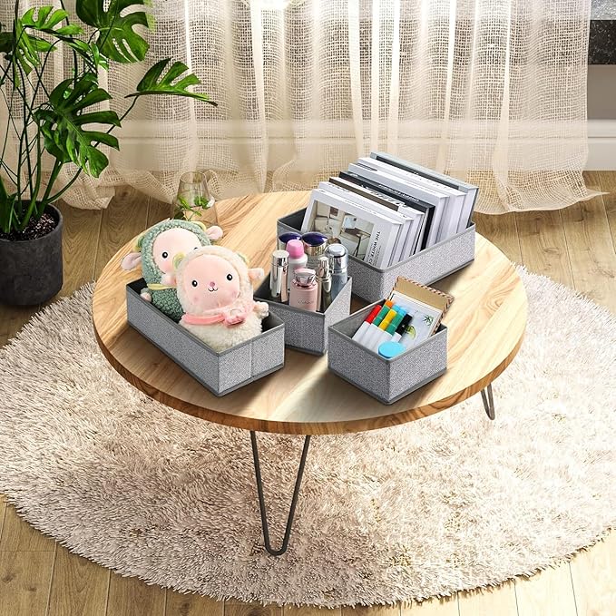 DIMJ Drawer Organizers Cloths, Closet Underwear Organizer, 15 Packs Foldable Closet Organizers, Sock Drawer Organizer, Fabric