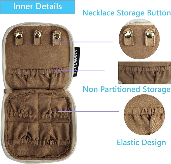 Travel Jewelry Case Small Jewelry Organizer Purse Jewelry Bag Women Christmas Gifts Jewelry Purse for Bracelet Rings Earring 