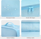 Mossio 6 Set Packing Cubes with Shoe Bag - Lightweight Travel Luggage Suitcase Organizers