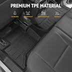 Floor Mats for Toyota Land Cruiser Prado 2024-2026, All Weather Floor Mats Trunk Cargo Liner with Backrest Protectors and Door Sill Guards Accessories, Full Coverage Set (Fit 5 Seats)