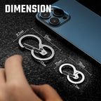 KeyUnity Stainless Steel Carabiner Mini Clips, Key Holder Organizer Keychain for Keys, Flashlight, Folding Knife & Whistles