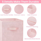 Criusia Storage Cubes - 11 Inch Heavy Duty Fabric Storage Bins for Shelves Closet, Cube Organizer - 8 Pack Collapsible Cube S